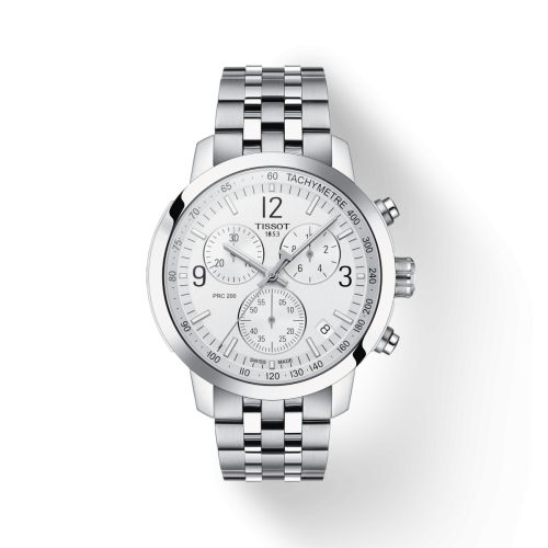 Tissot PRC 200 Quartz Chronograph Stainless Steel / Silver / Bracelet